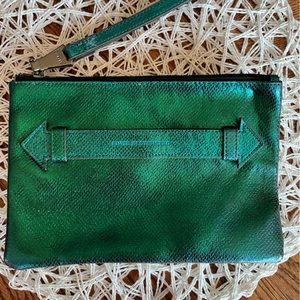 Metallic Snakeskin Clutch